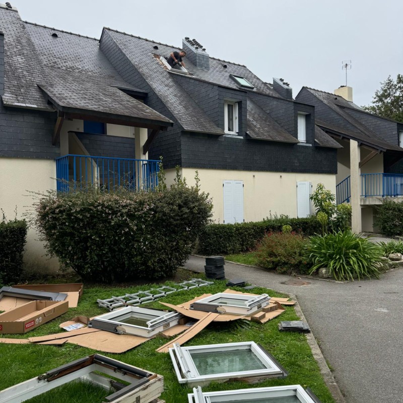 Remplacement de Velux sur toiture en ardoise
